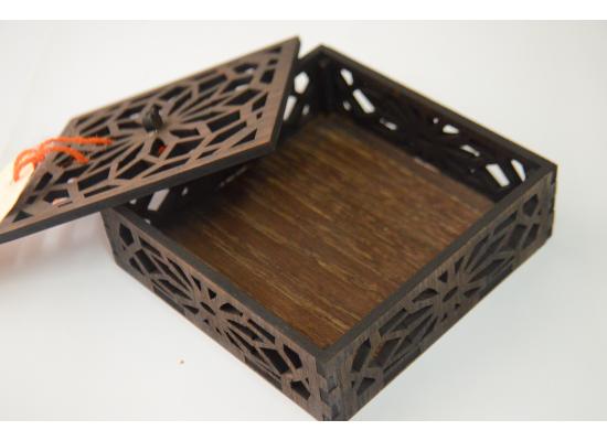 Crochet Coaster Set of 6 Pieces with High Quality  wooden  Box | Item No.001